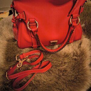 Dooney & Bourke Pebble Grain Satchel, Red